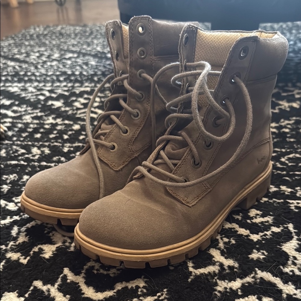 boc Brown Combat Moto Boots with Minimalist Design